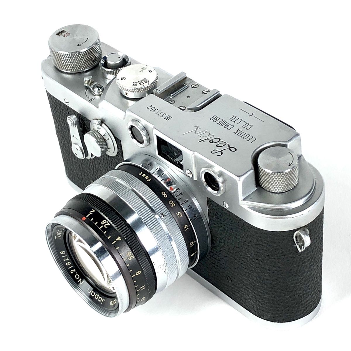 レオタックス LEOTAX TV + Topcor-S 5cm F2 Lマウント L39 フィルム レンジファインダーカメラ 【中古】