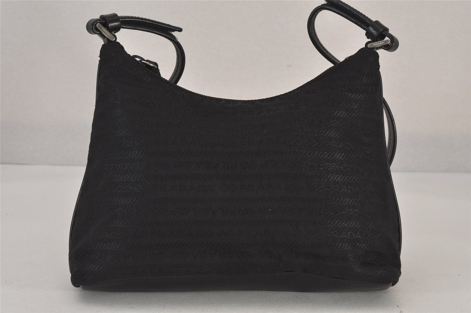 PRADA プラダ トートバッグ ショルダーバッグ レザー ヴィンテージ PRADA プラダ ショルダーバッグ ブラック ロゴ ギャザー レザー