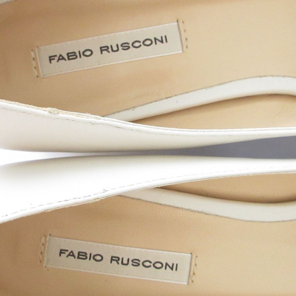 ファビオルスコーニ フラットシューズ 35 FABIO ホワイト　パンプス ファビオルスコーニ FABIO RUSCONI ポインテッドトウフラット