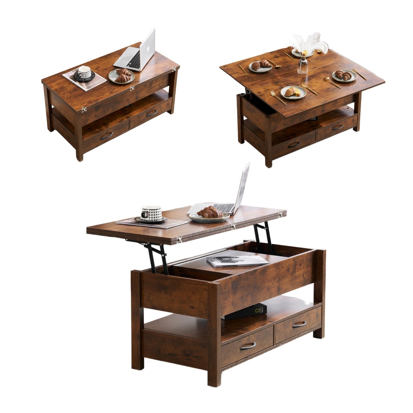 【新品・未使用】　昇降テーブル　収納　引き出し　幅　100cm サンワダイレクト本店 サンワサプライオフィス・PC周辺通販