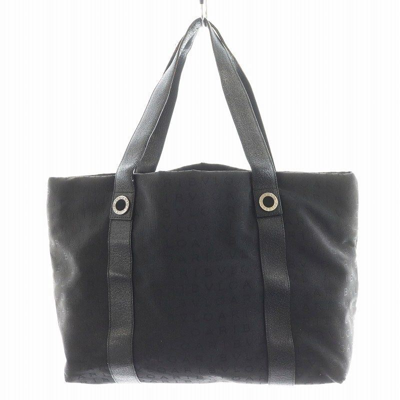 ブルガリ BVLGARI ロゴマニア トートバッグ ハンドバッグ キャンバス