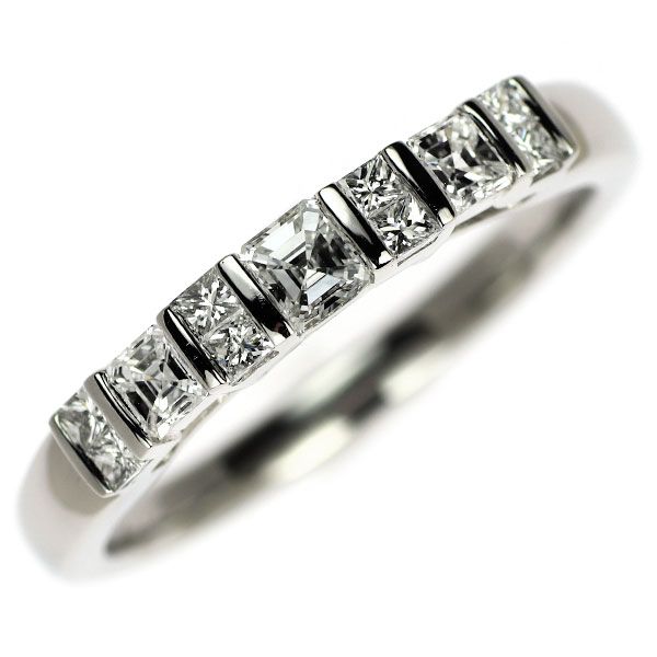 Pt950 アッシャーカット/プリンセスカット ダイヤモンド リング 0.45ct - メルカリ