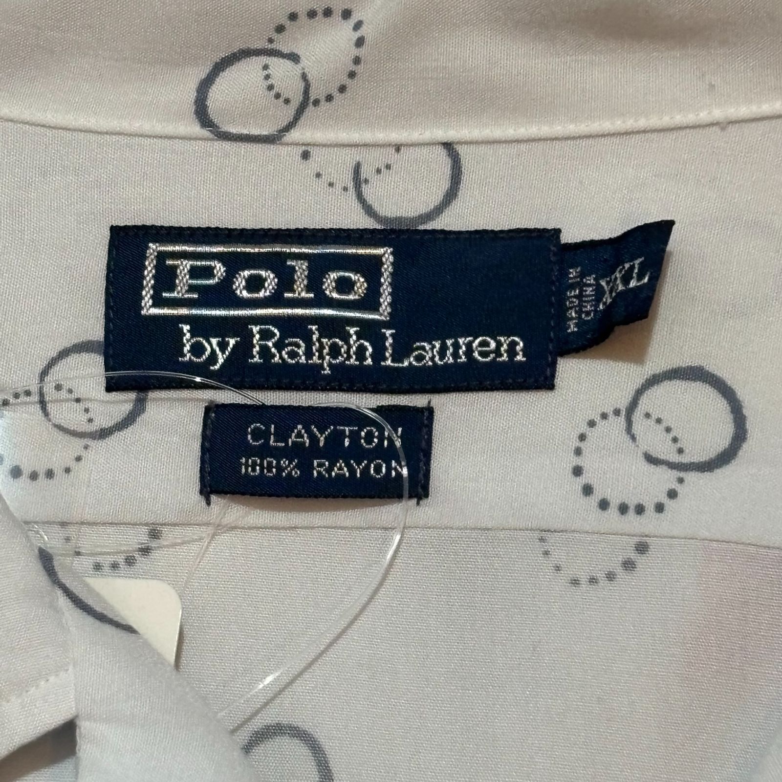 D13】90s Polo by Ralph Lauren CLAYTON Atomic Open-collar shirt