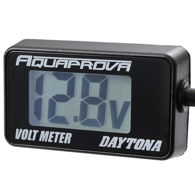 デイトナ(Daytona) AQUAPROVA (アクアプローバ) バイク用 電圧計 デジタル 防水 バックライト コンパクト ボルトメーター
