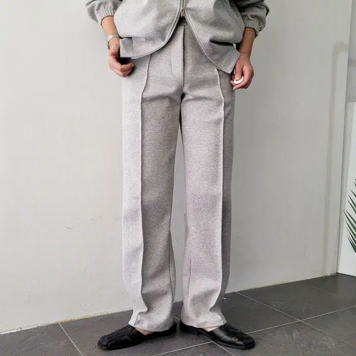 メンズ ハイウエスト イ ジュンジ ウィービングマシン ストレート ジャージ パンツ 4