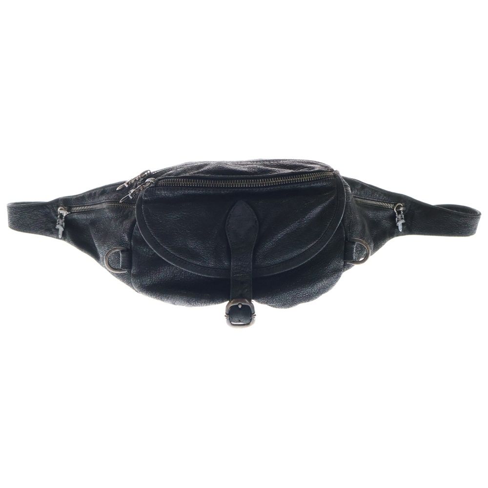 CHROME HEARTS クロムハーツ 1 SNAT PACK スナットパック ダガージップ ガンスリンガーベルト デストロイレザーウエストバッグ ブラック