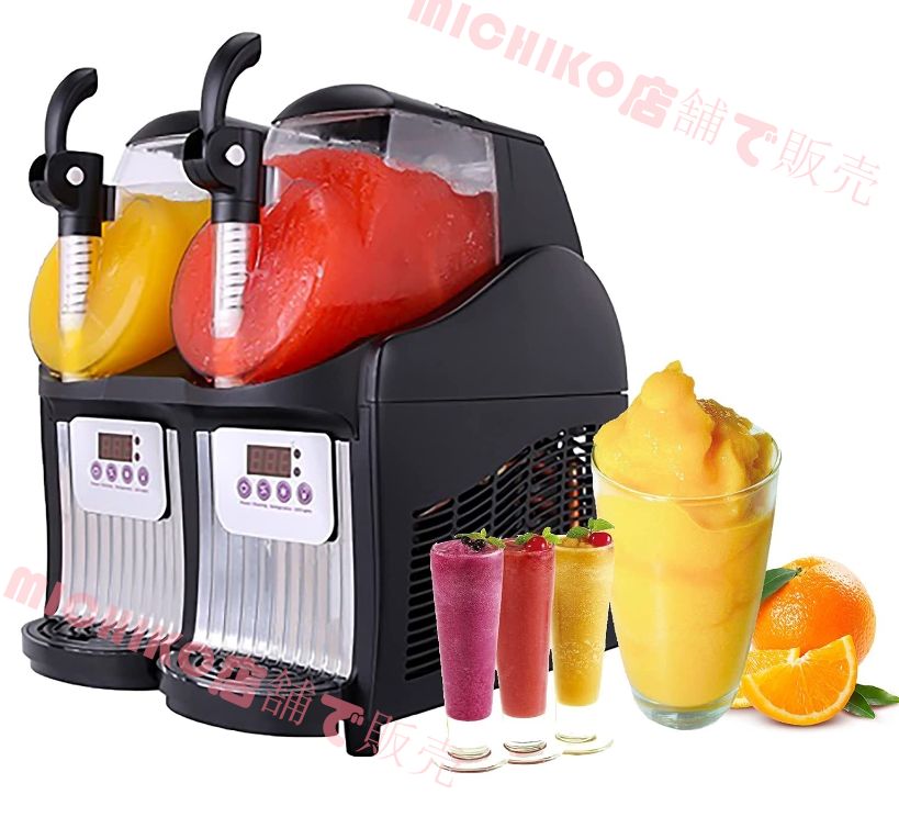 5L 業務用アイススラッシュマシン 300W フローズンドリンクマシン フローズンスラッシュメーカー ステンレススチール製マルガリータマシン カフェレストランバーに最適な効率的な冷却