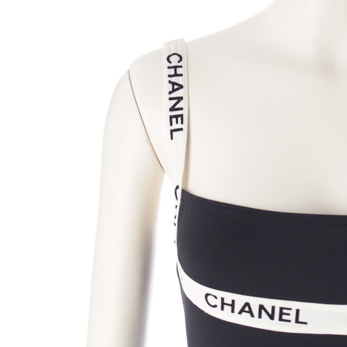 シャネル キャミソール　水着 シャネル P95 ヴィンテージ ロゴテープ キャミソール スイム