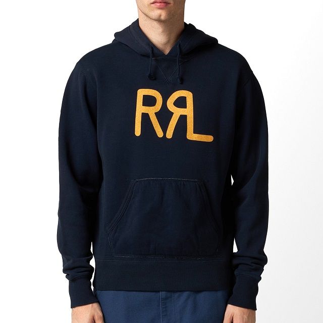 RRL ダブルアールエル Logo Fleece Hoodie ロゴフリースフーディ