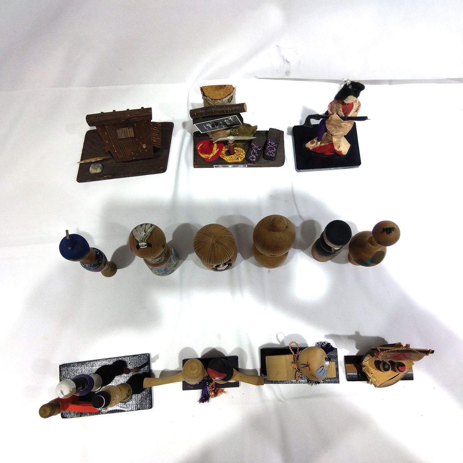 昭和レトロ 民芸品 まとめ売り 創作こけし 郷土玩具 ミニチュア