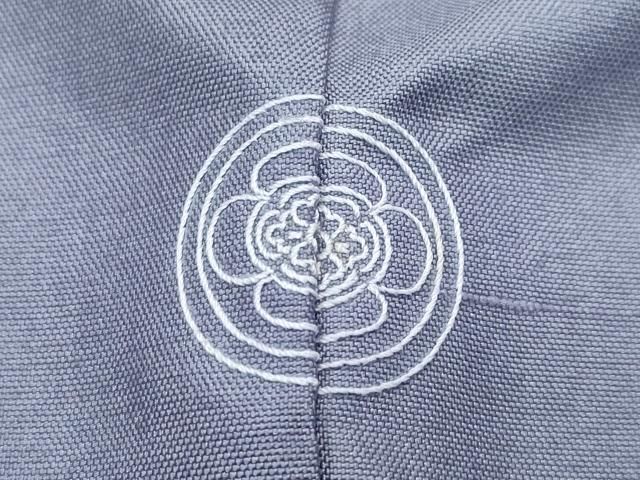 平和屋着物□極上 本加賀友禅作家 鶴見保次 白山紬 色無地 源氏鼠色