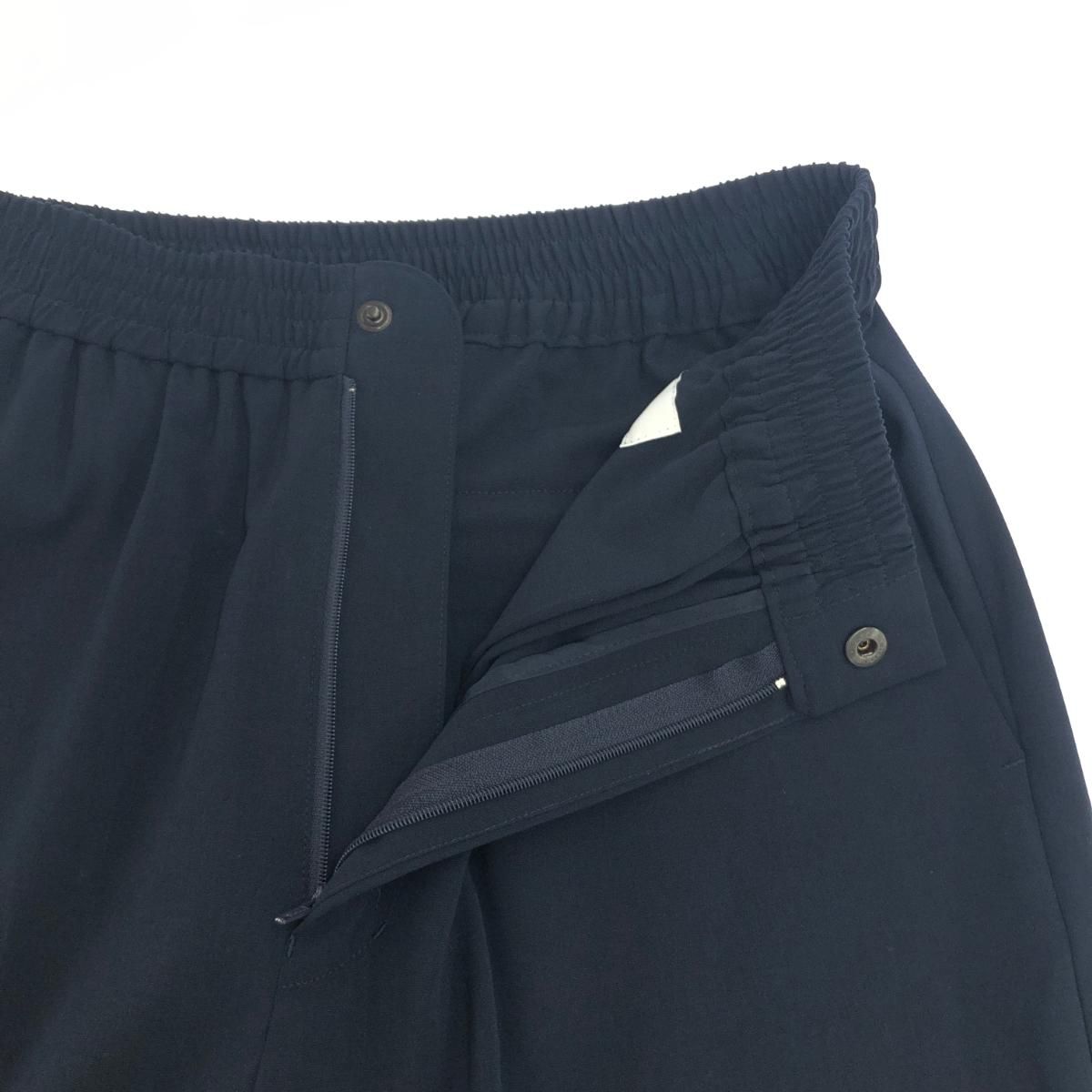 HYKE ハイク ストレッチワイドレッグ パンツ サイズ:1 222-12190-044 ネイビー  レディース 　240001109692