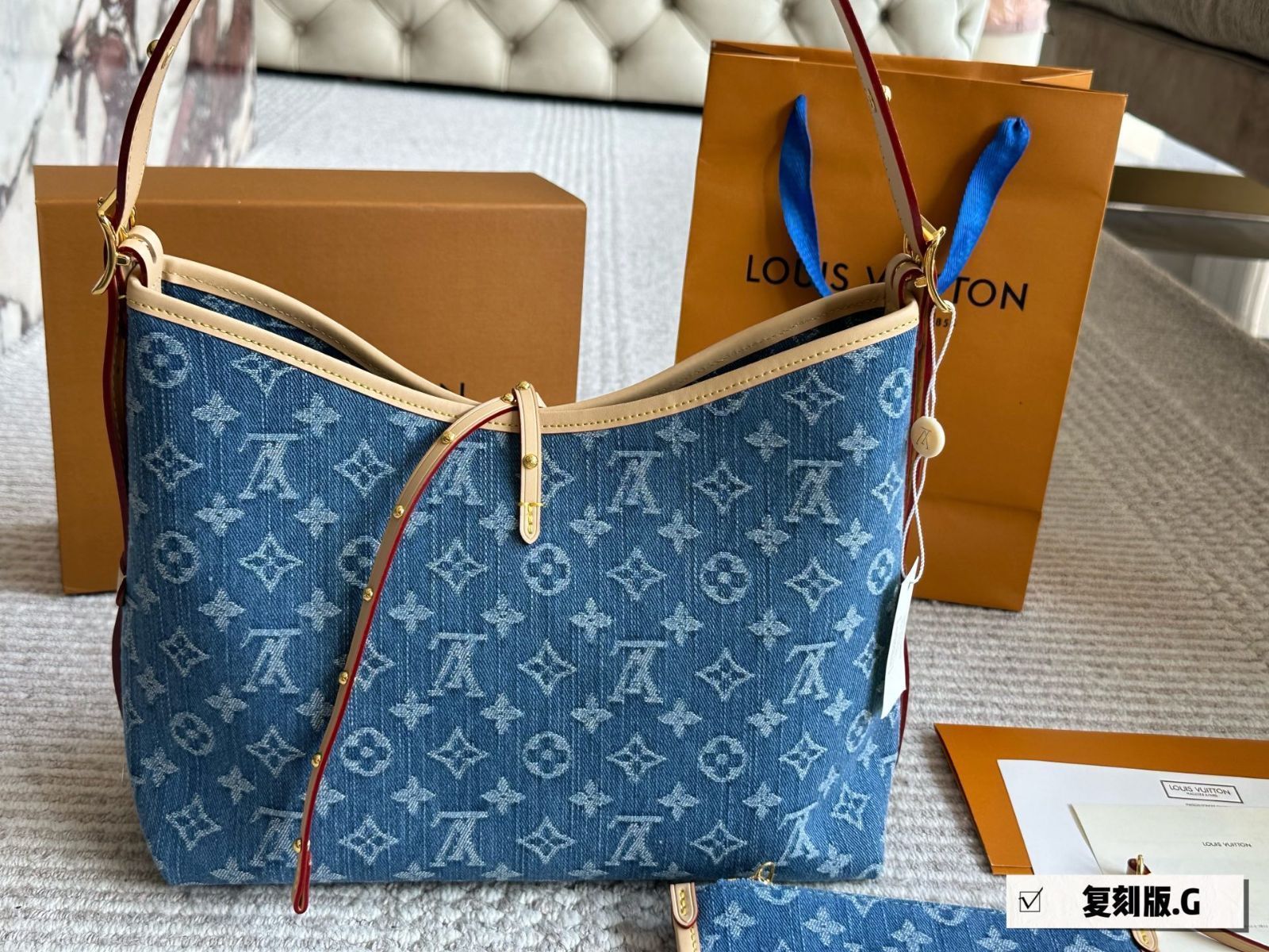Louis Vuitton 夏の装いに ◆ キャリーオール NM PM 人気 デニム 今日特価】LV 24 Limited Denim Carryall Medium ルイ・ヴィトン