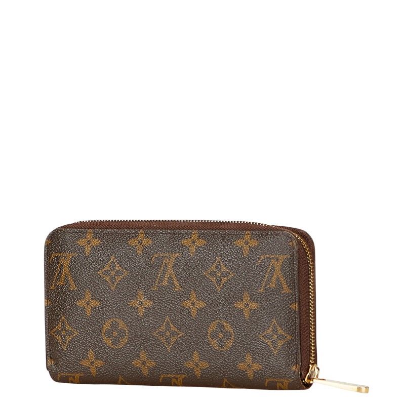 ルイ ヴィトン モノグラム ジッピーウォレット ラウンドファスナー 長財布 M60017 ブラウン PVC レディース LOUIS VUITTON 1-0232795