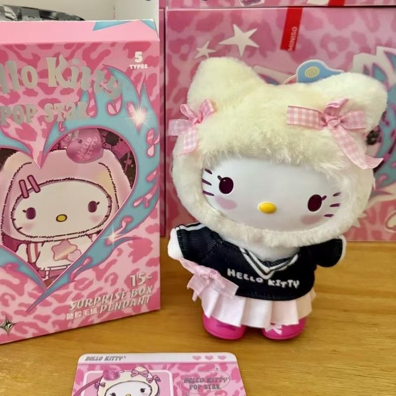 ハローキティ ポップスターシリーズ 搪膠ぬいぐるみ ブラインドボックス ハローキティ ポップスターシリーズ 搪膠ぬいぐるみ ブラインド