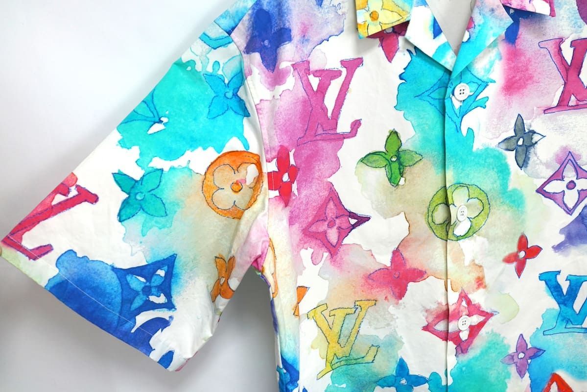 2024SS 最新作☆Louis Vuitton☆フローラルモノグラムTシャツ ☆2024SS☆ルイヴィトン Tシャツ ロゴ モノグラム プリント柄