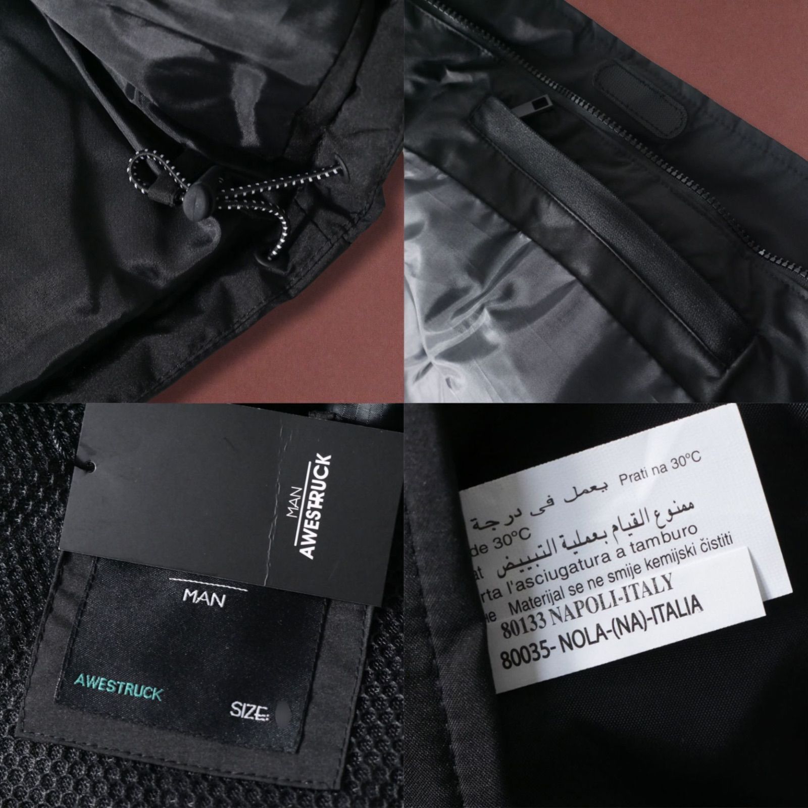 pi148○M○L○XL○選択可○イタリア ナポリ街着ブランド○暖か中わた 