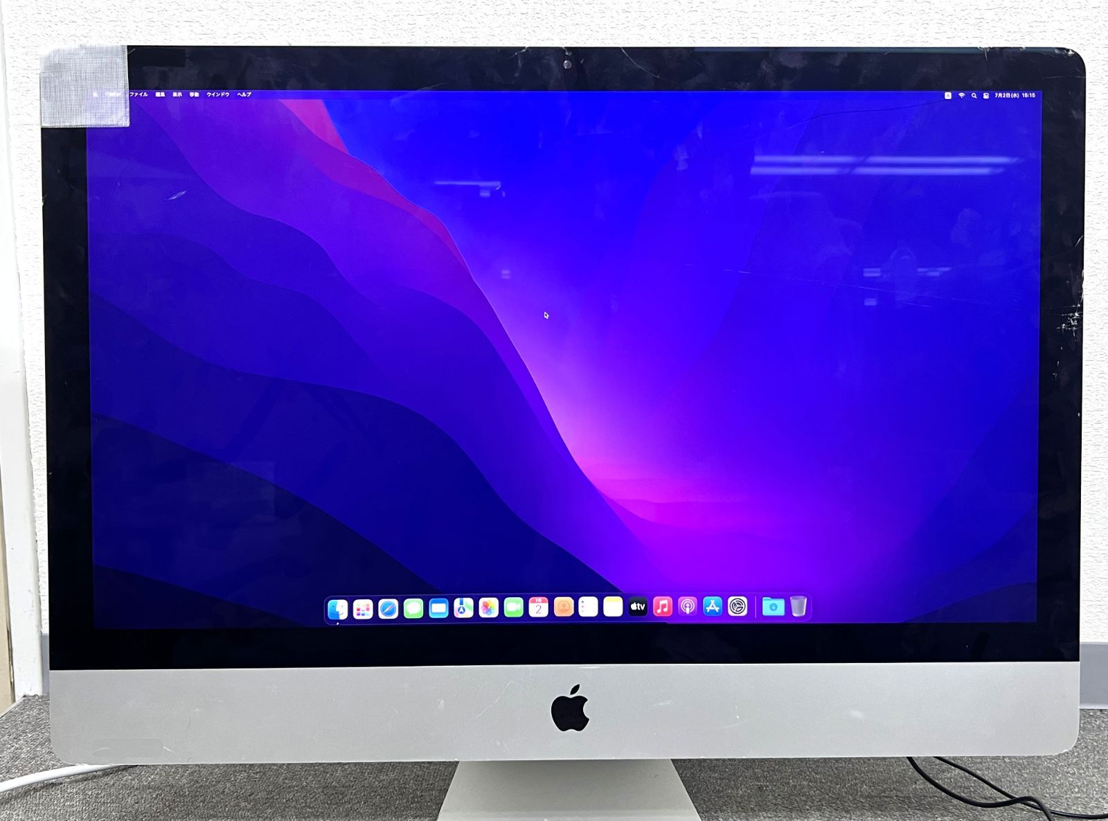【ジャンク品】iMac 27インチ 5K 2015 A1419 ジャンク品】iMac 27インチ 5K 2015 A1419 Corei5 32GB 500GB 液晶割れ 5×7