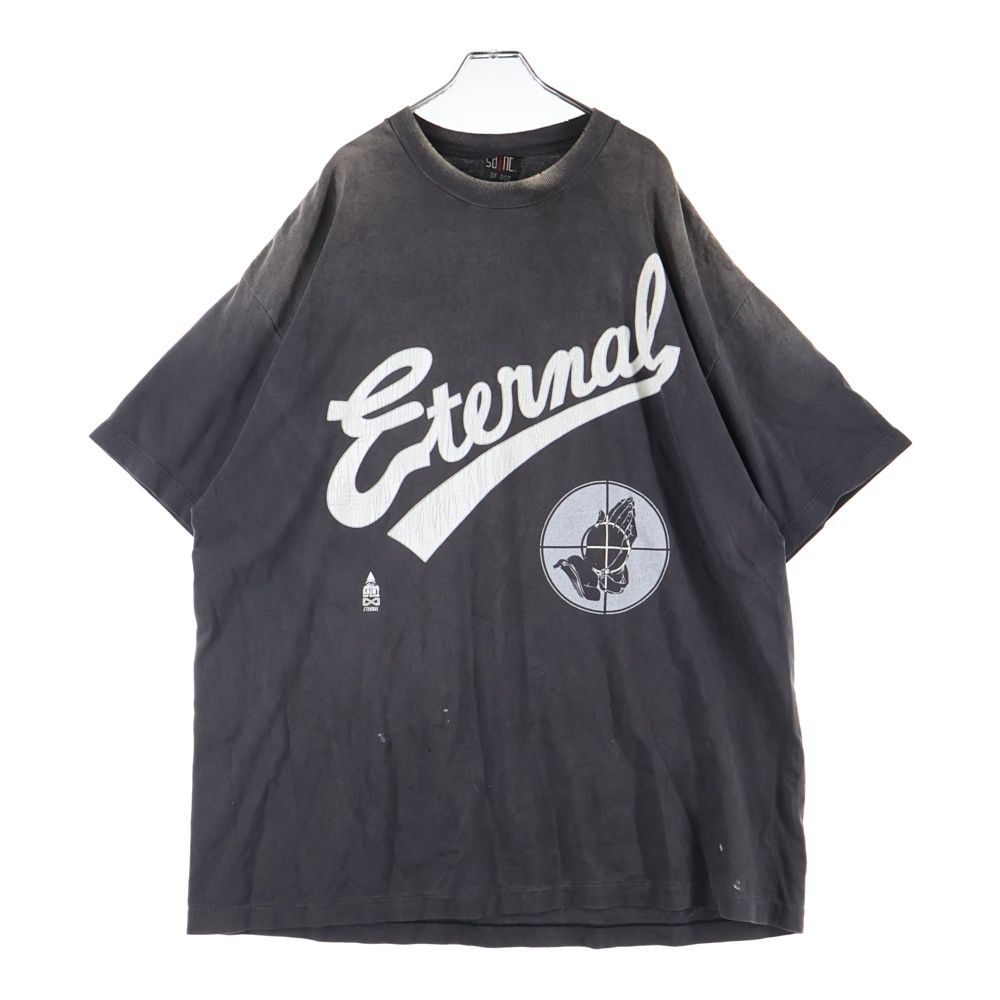 SAINT MICHAEL セントマイケル 25SS ×FEAR OF GOD SNT OF GOD FG_SS TEE フィアオブゴッド VINTAGE加工 セントオブゴッド 両面プリント クルーネック半袖Tシャツ