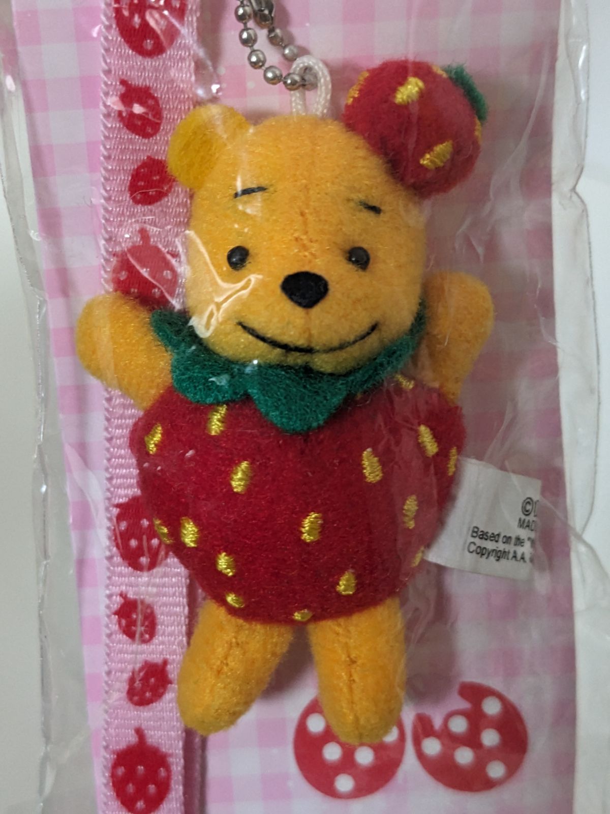 激 いちご着ぐるみプーさんストラップ♥