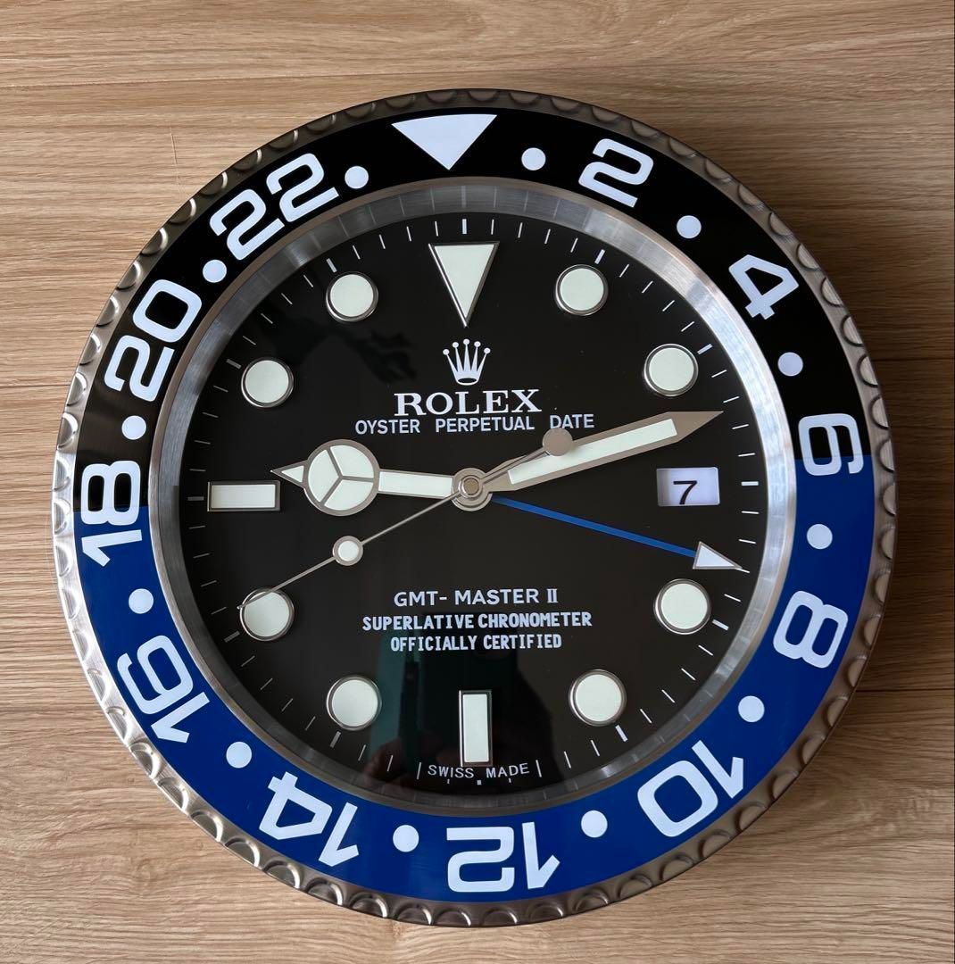 ロレックス　ROLEX GMTマスターⅡ 掛け時計　新品 海外販促品 新品 ROLEXロレックス 掛け時計 GMTマスター-WTO輸入