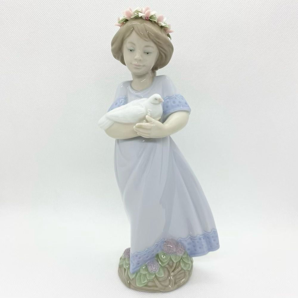 美品》LLADRO リヤドロ 鳩と仲良し 少女 ハト - 宝洋 メルカリ店