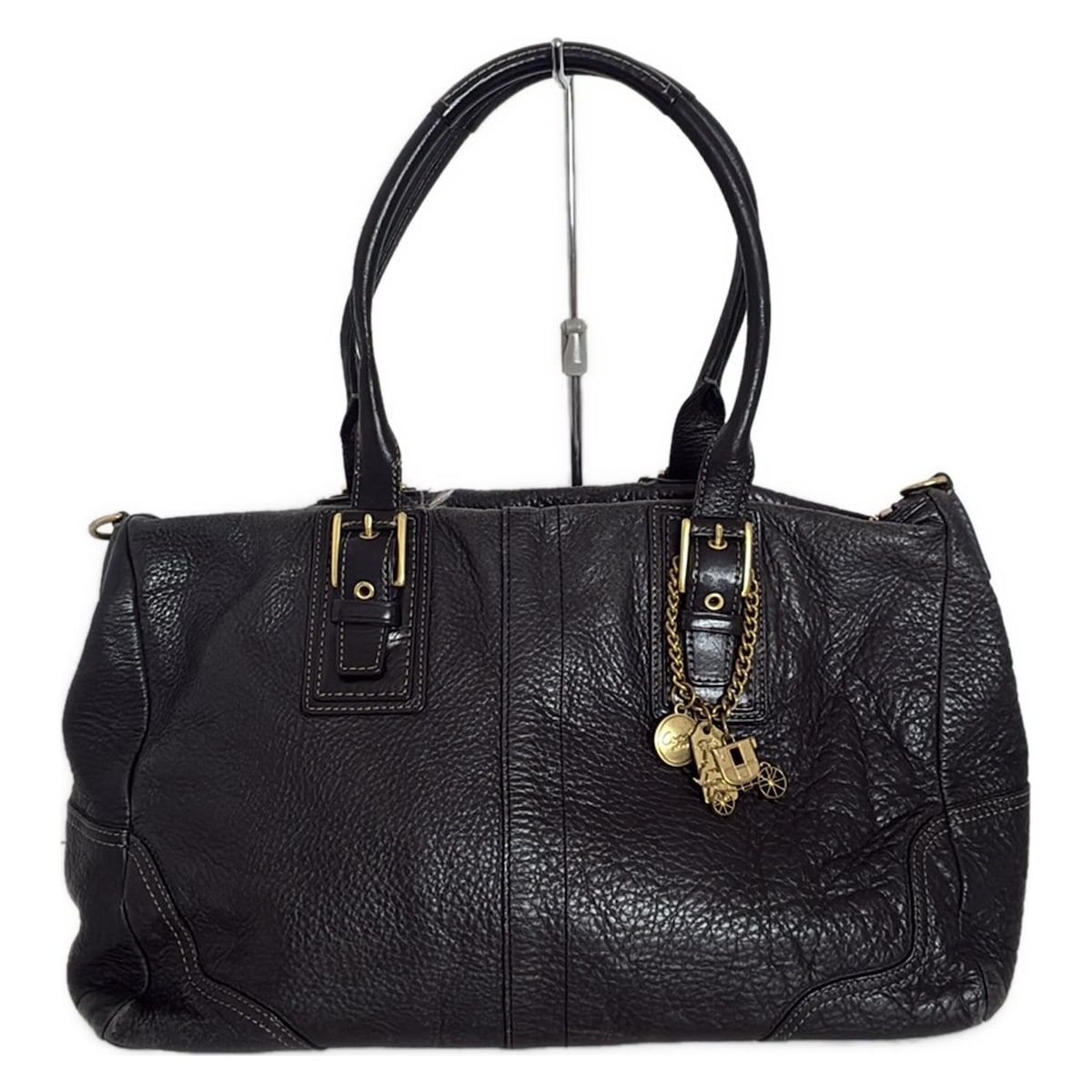 COACH(コーチ) ハンドバッグ ハンプトンズレザーサッチェル F12444 黒