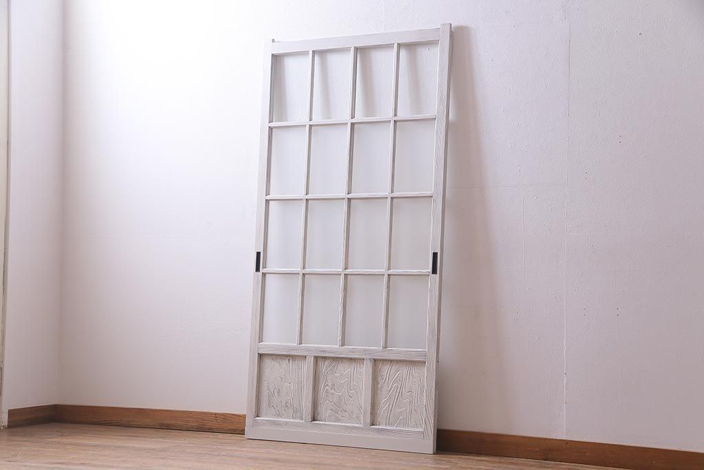 ガラス戸 すりガラス ホワイト アンティーク建具 R-038154