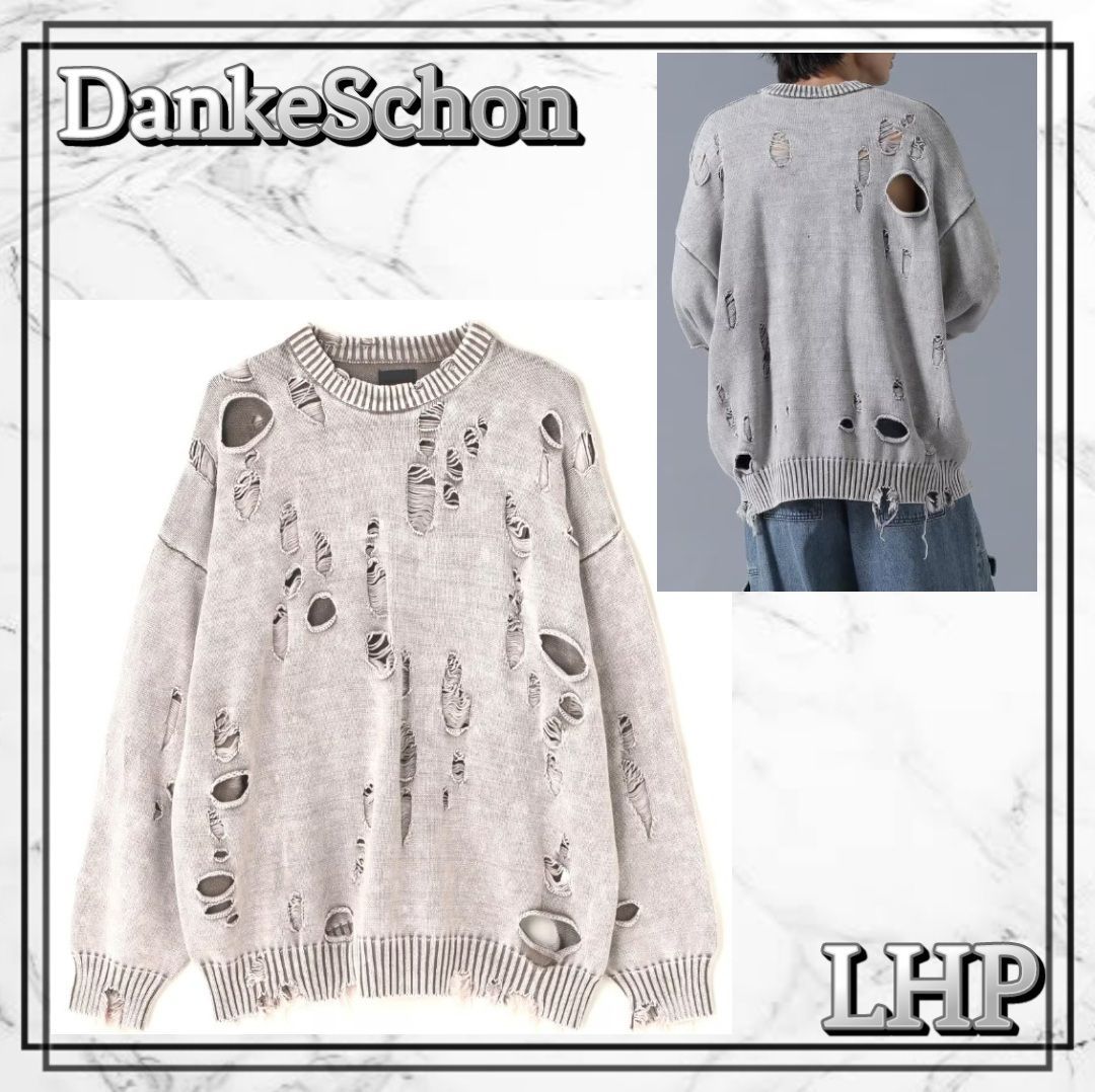 LHP ダンケシェーン パーカー クルーネックニット トップス オフホワイト LHP DankeSchon ダンケシェーン パーカー クルーネックニット