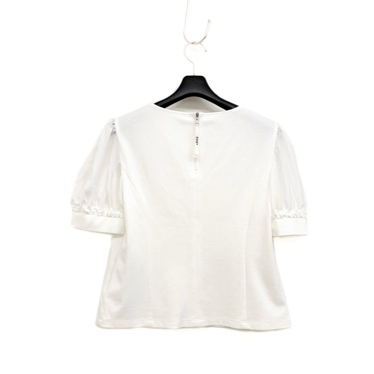 FOXEY 43478 ブラウス　38 ホワイト 未使用品 2023AW FOXEY NEWYORK フォクシー ジャージーブラウス