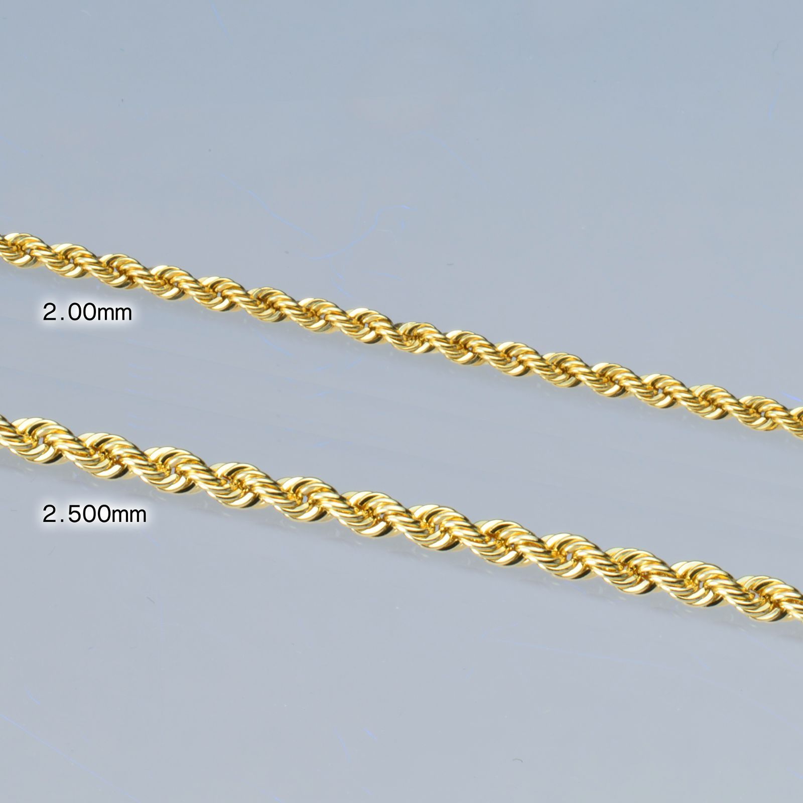 ロープ ネックレス Pt850 K18⁄Pt850パイプロープネックレス幅2.7mm×長 