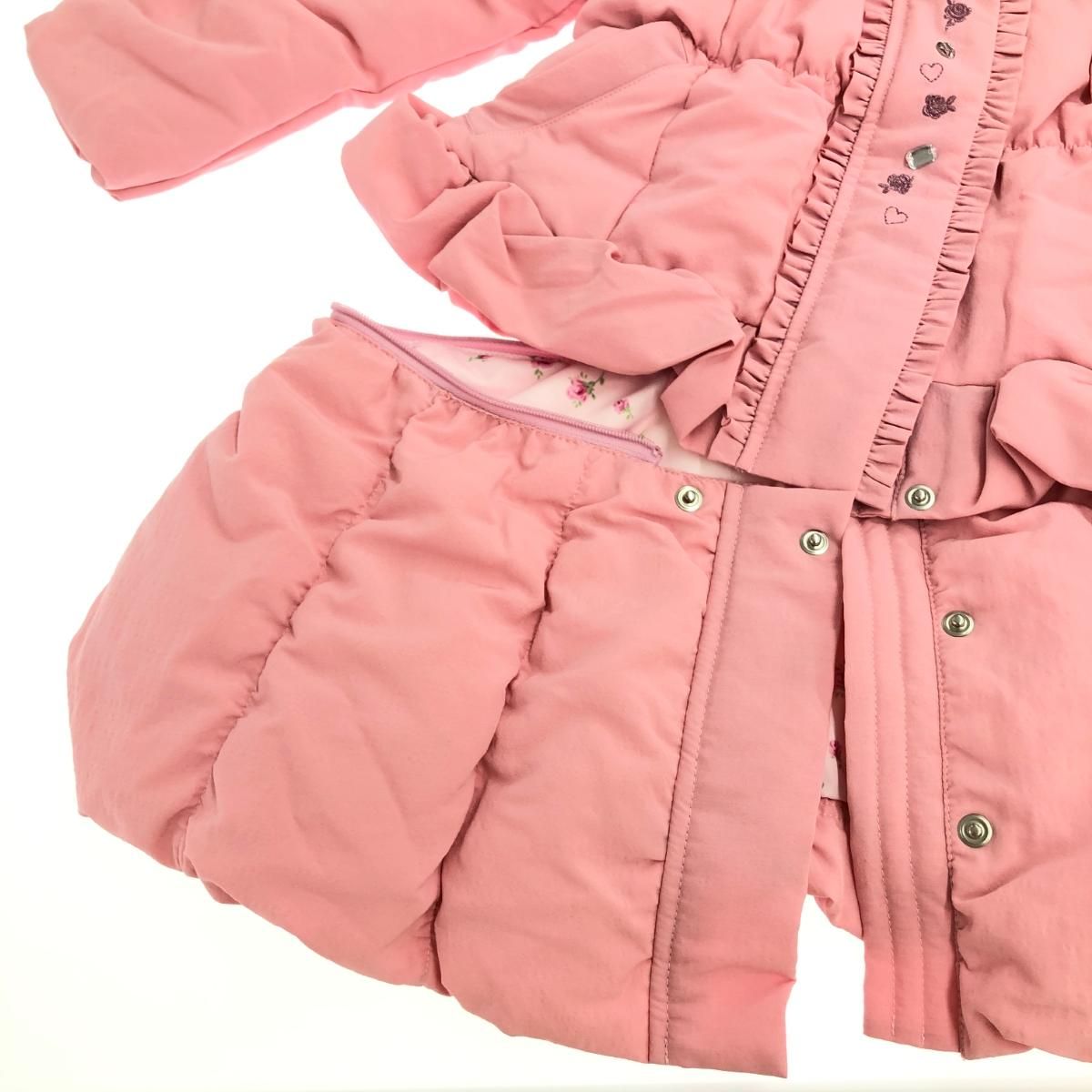 Mezzo Piano ピンク ジャケット 160　希少品 未使用品 mezzo piano メゾピアノ 2WAYダウンジャケット キッズ