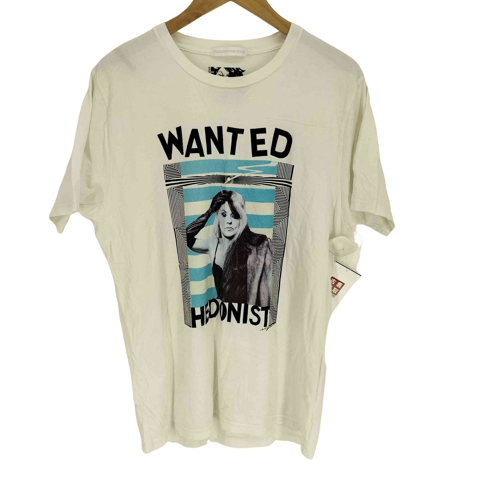 ジィヒステリックトリプルエックス Thee Hysteric XXX 18SS WANTED HEDONIST 両面プリント S/S Tシャツ メンズ JPN：L 