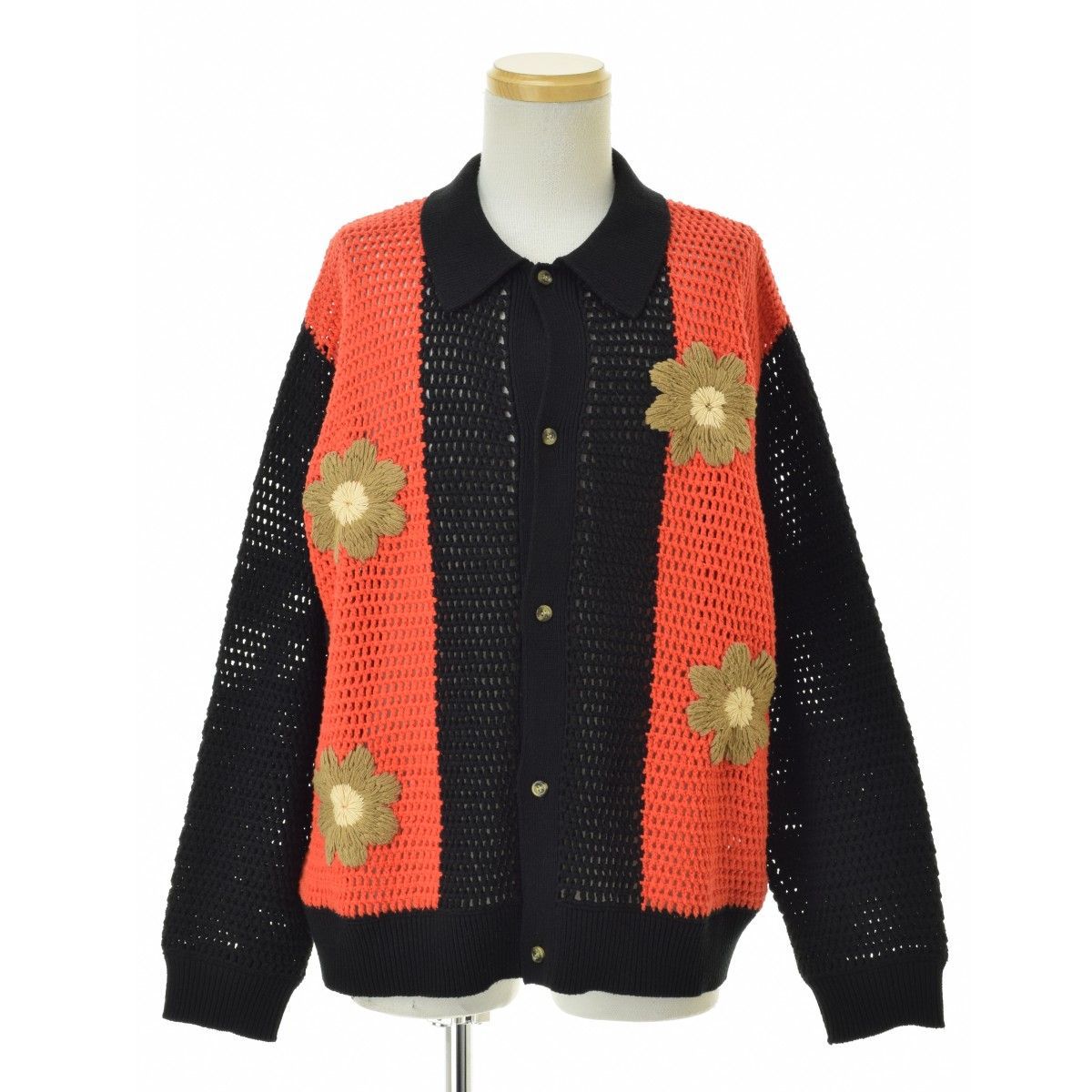【JOURNALSTANDARDrelume】ユニセックス 23080464902030 CALIFORNIA クロシェアミ ニットカーディガン EMB FLOWER長袖カーディガン