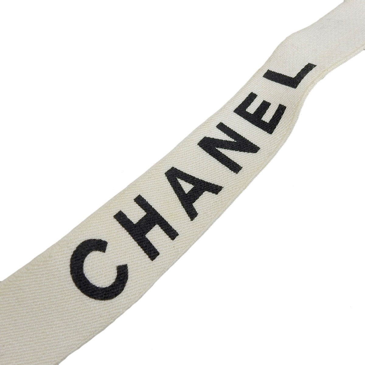 4093) シャネル CHANEL サスペンダー ロゴ ベルト ゴールド金具