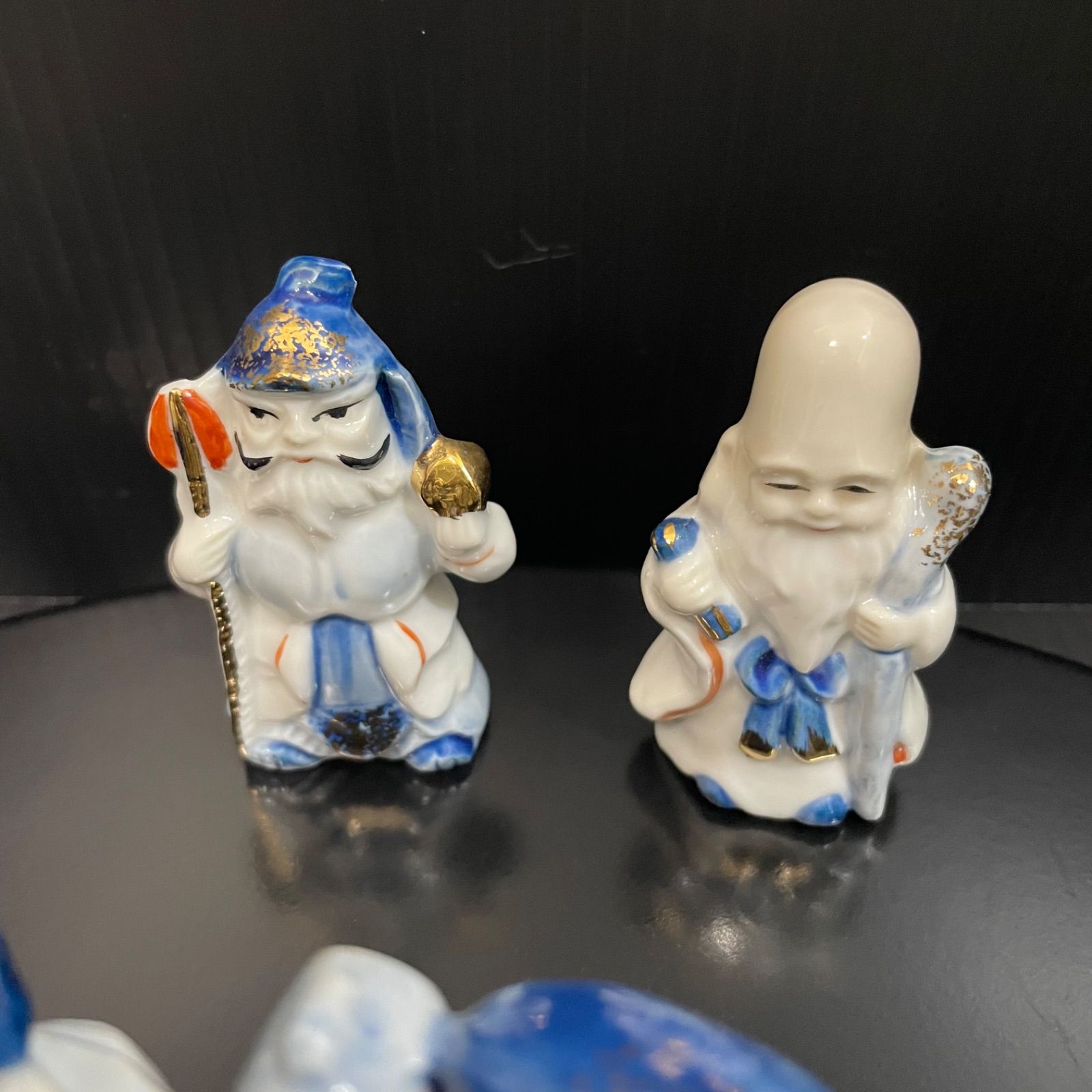 光堂作 七福神 置物セット 台座・木札付き 陶器製 縁起物 - メルカリ