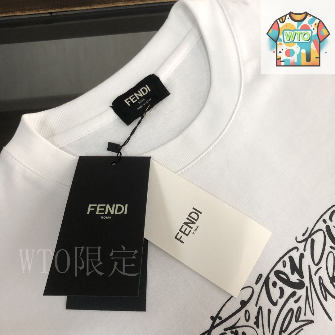 今日WTO】FENDI カップル用 コットン T シャツ-UI11 - メルカリ