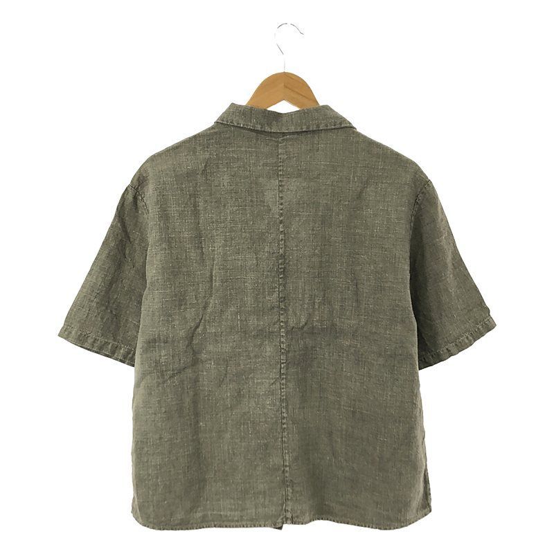 PHOEBE ENGLISH / フィービー イングリッシュ | 2022SS | BOXY SHIRT ヘンプ シルク オープンカラーシャツ | L | グレー | レディース PHOEBE ENGLISH / フィービー イングリッシュ | 2022SS | BOXY