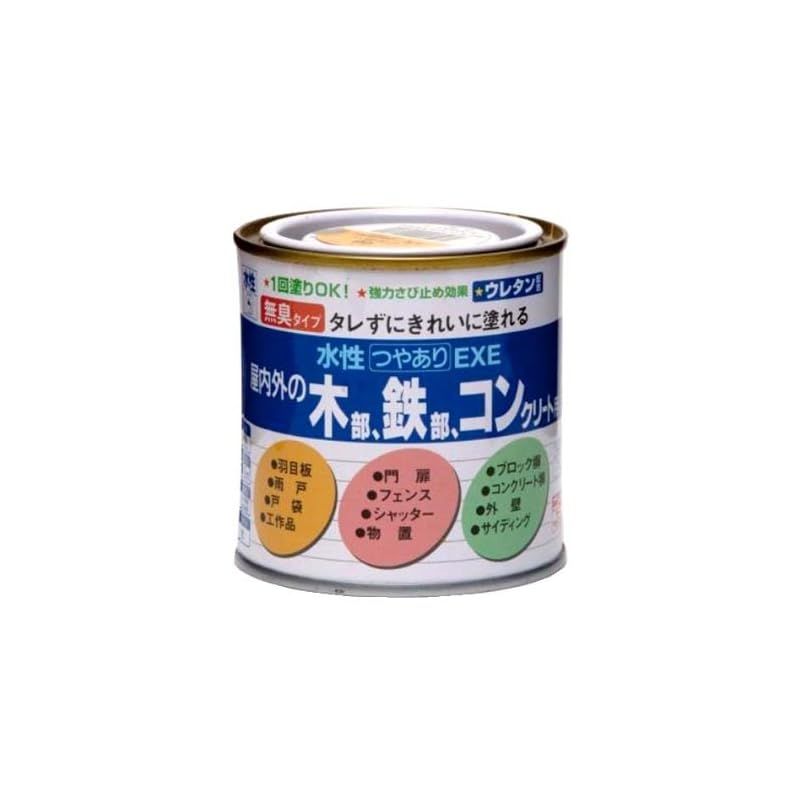 ニッペ ペンキ 塗料 水性つやありEXE 0.2L ブラウン ちゃ色 水性 つやあり 屋内外 4976124420900