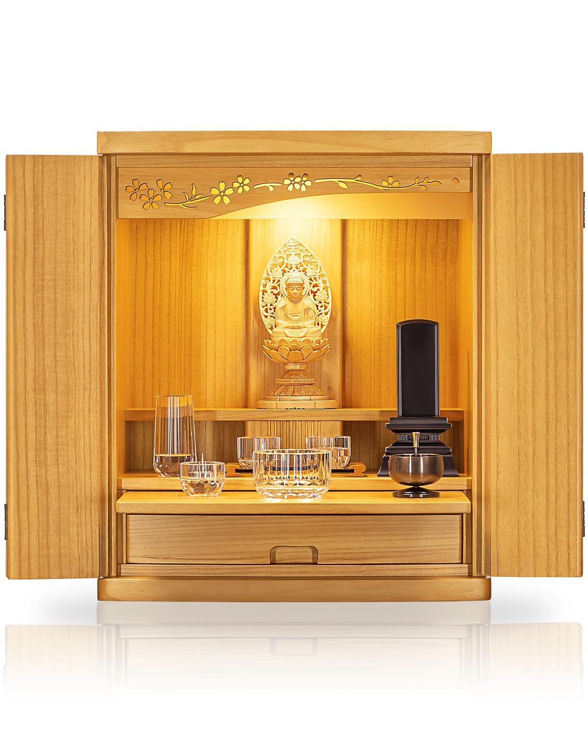 特注品 開運お賽銭箱（桧）中の見えない格子(縦仕様)型 トシ君様専用