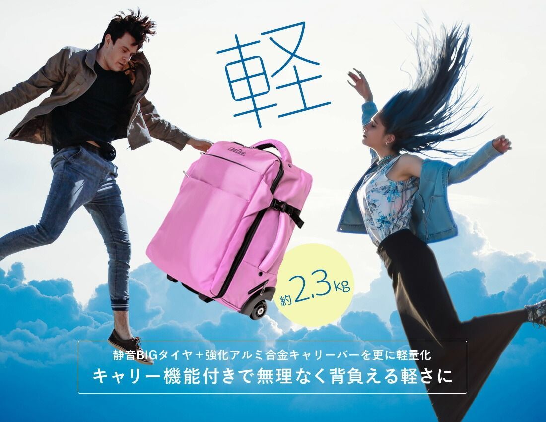 公式販売店】新品 LeeDee 2WAY キャリーバッグ ベージュ リュック