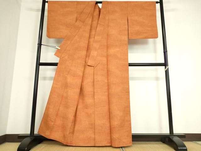 平和屋着物▽上質な紬 単衣 霞文 正絹 逸品 CAAU3913xi