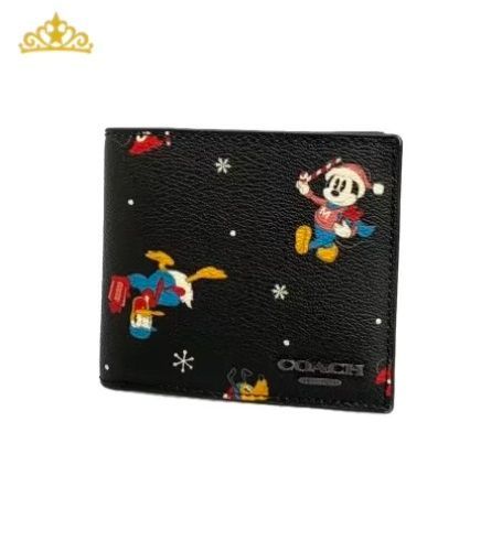 COACH × ディズニー 2つ折り財布 コーチ ミッキーマウス ドナルドダック コラボ 小銭入れ