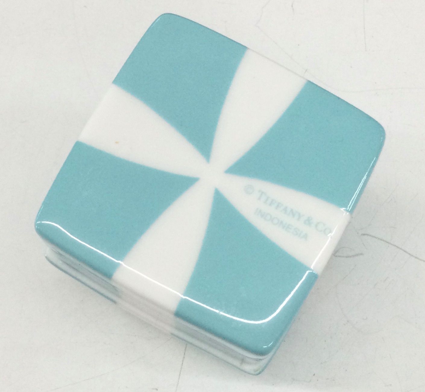 【美品】Tiffany＆Co ティファニー ミニブルーボウボックス 箱付 美品(未使用品）ティファニー ミニブルーボウボックス リボン