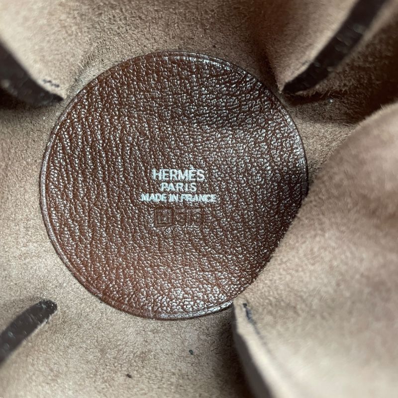 エルメス HERMES ヴェスパポーチ □H刻印 ノワゼット SV金具  