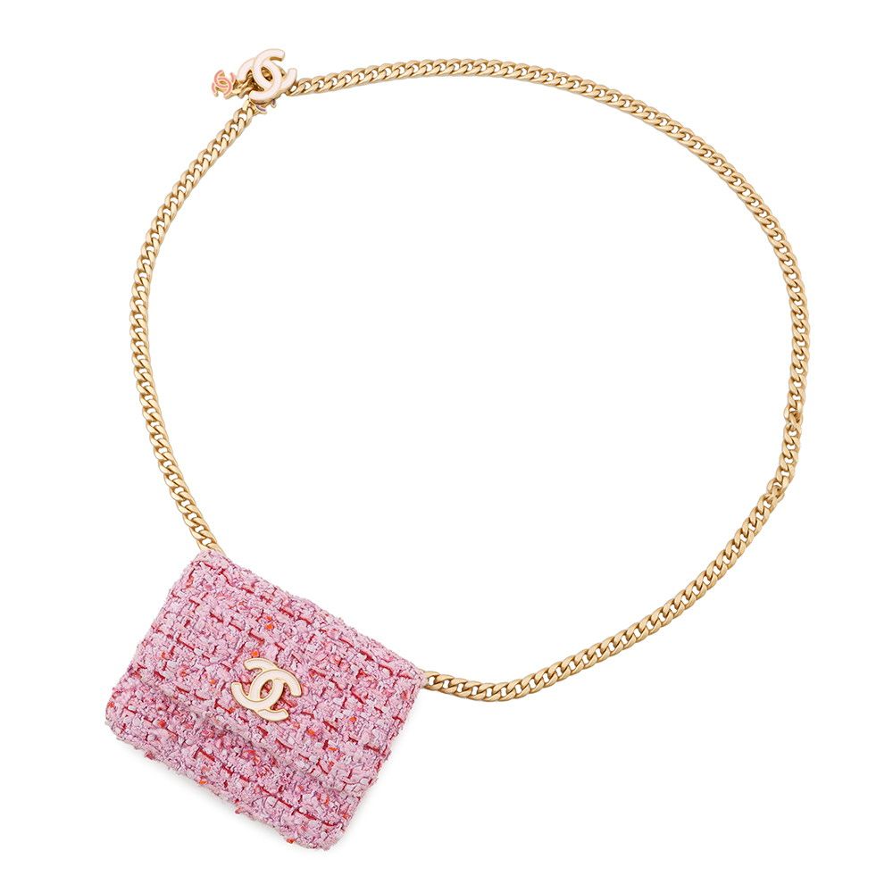 シャネル ボディバッグ ココマーク マトラッセ チェーンベルトバッグ ツイード CHANEL