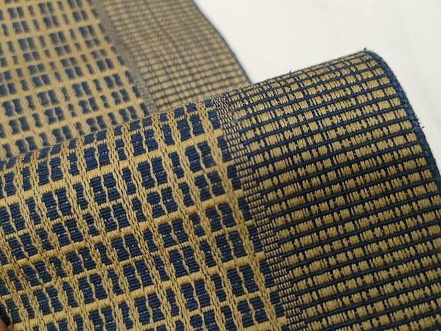 平和屋着物●男性 本場筑前博多織 角帯 格子柄 正絹 CAAX9386yk NICORILABO_COM