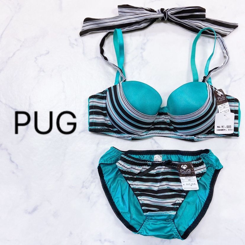 新品タグ付き】PUG パグ ブラジャー B65 ショーツ Mサイズ 上下セット 