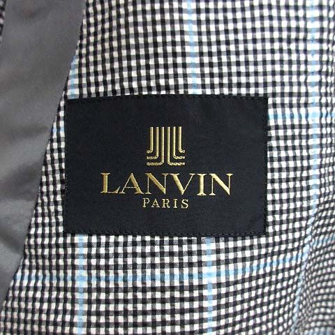 美品【LANVIN】シルク100％ シアサッカー テーラード チェック シャイニーチェックツイードジャケット | LANVIN COLLECTION (Women