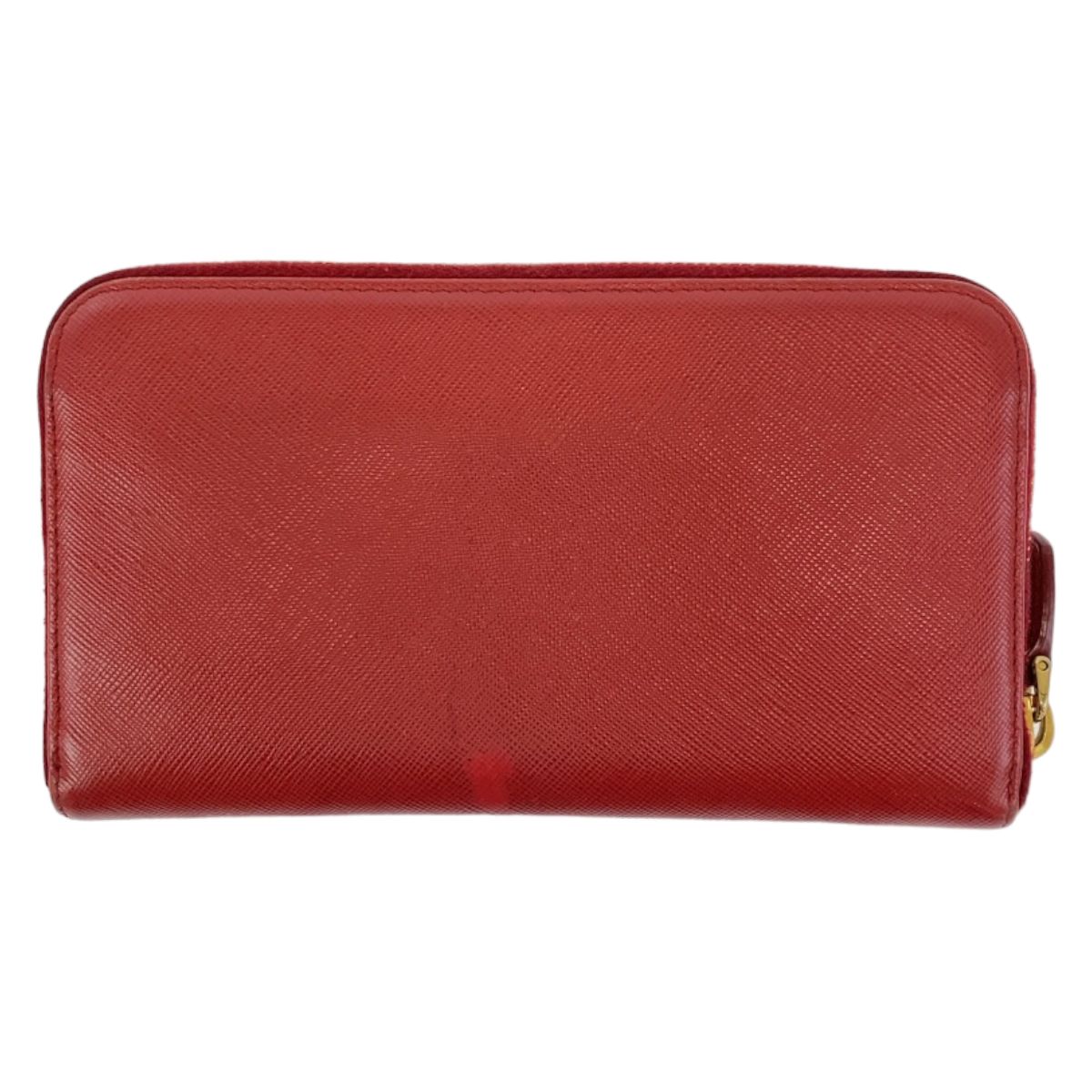 【極美品】PRADA ラウンドファスナー 長財布 ワインレッド PRADA プラダ サフィアーノレザー リボン レッド ゴールド金具 レザー